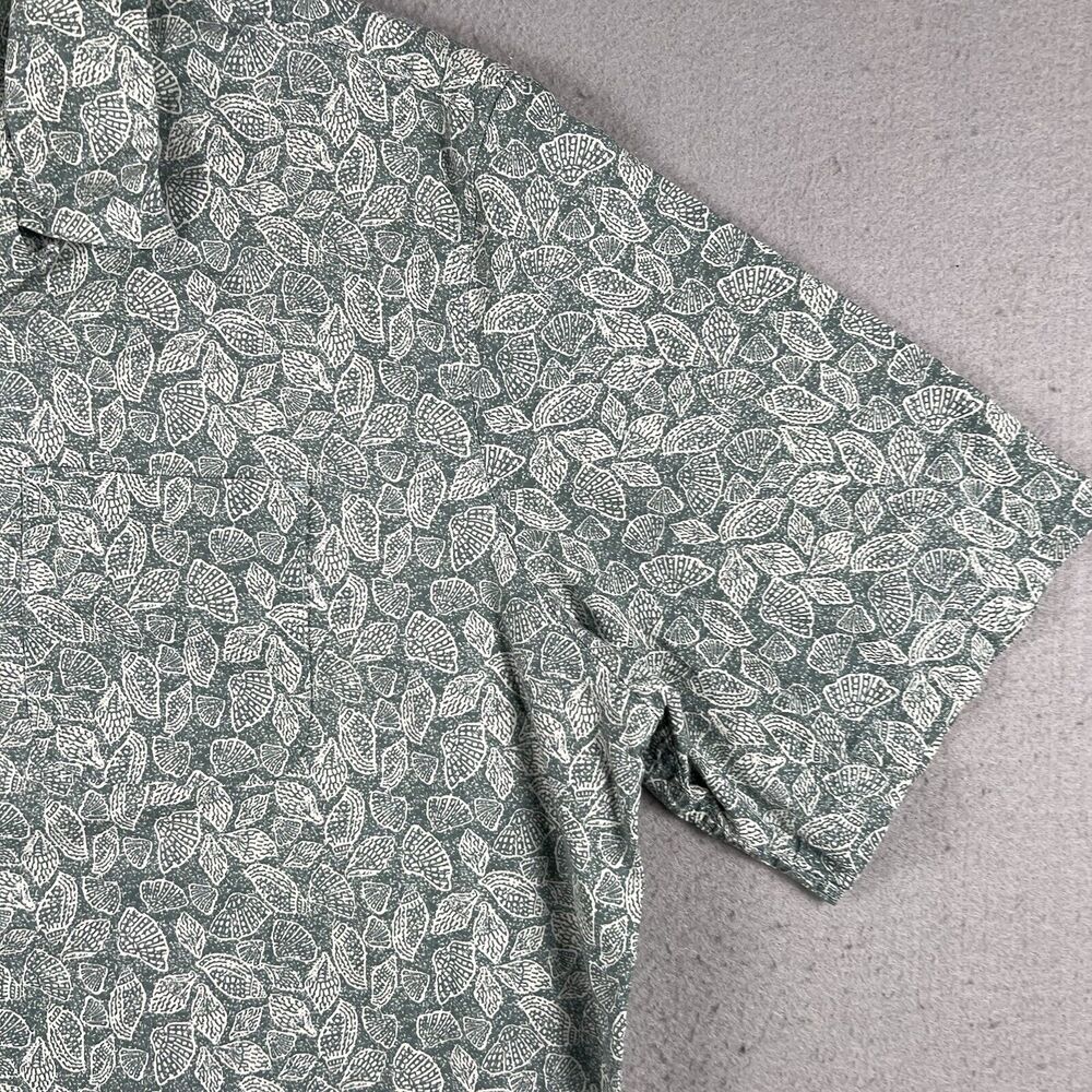 LL Bean Shirt Men’s‎ XL Green Shell Print Traditional Fit Shirt Sleeve Button Up - Picture 4 of 16